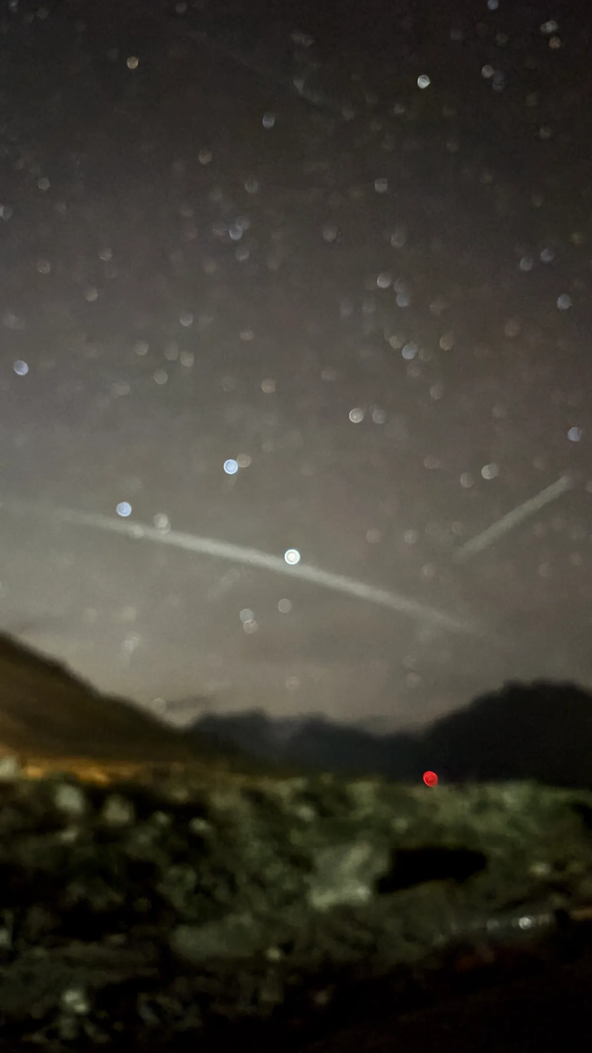 Two streaks crossed the frame.